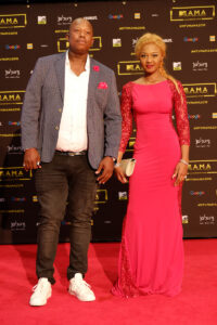 The artists Mampinja (L) and Babes Wodumo (R) at the red carpet during the MAMA 2016, in Johannesburg, South Africa on October 22nd, 2016
