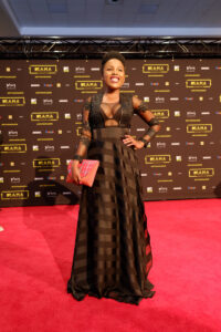 The actress Pretty Ncayiyana at the red carpet during the MAMA 2016, in Johannesburg, South Africa on October 22nd, 2016