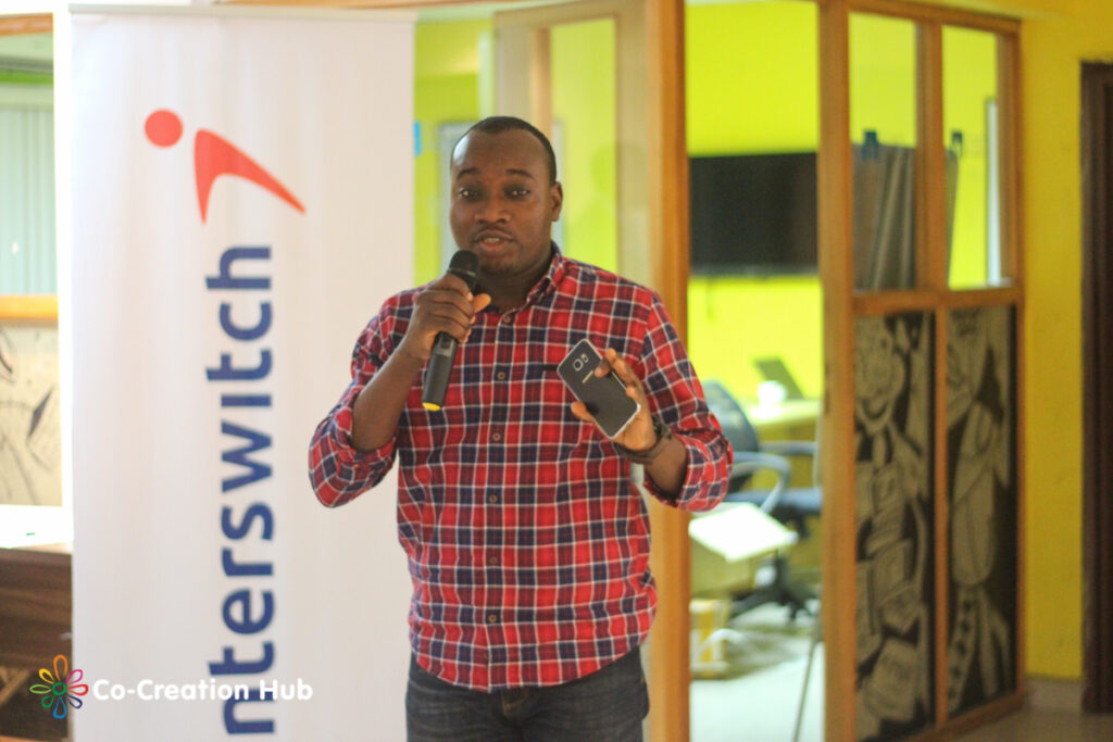 Olawale Akanbi, Marketing Manager, Interswitch, explaining what each team will be getting