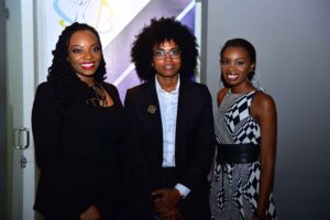 Chichi Nwoko (Network Leader, NABFEME AFRICA), Adaora Mbelu-Dania (NABFEME AFRICA) AND Lamide Akintobi (Ebonylife TV)