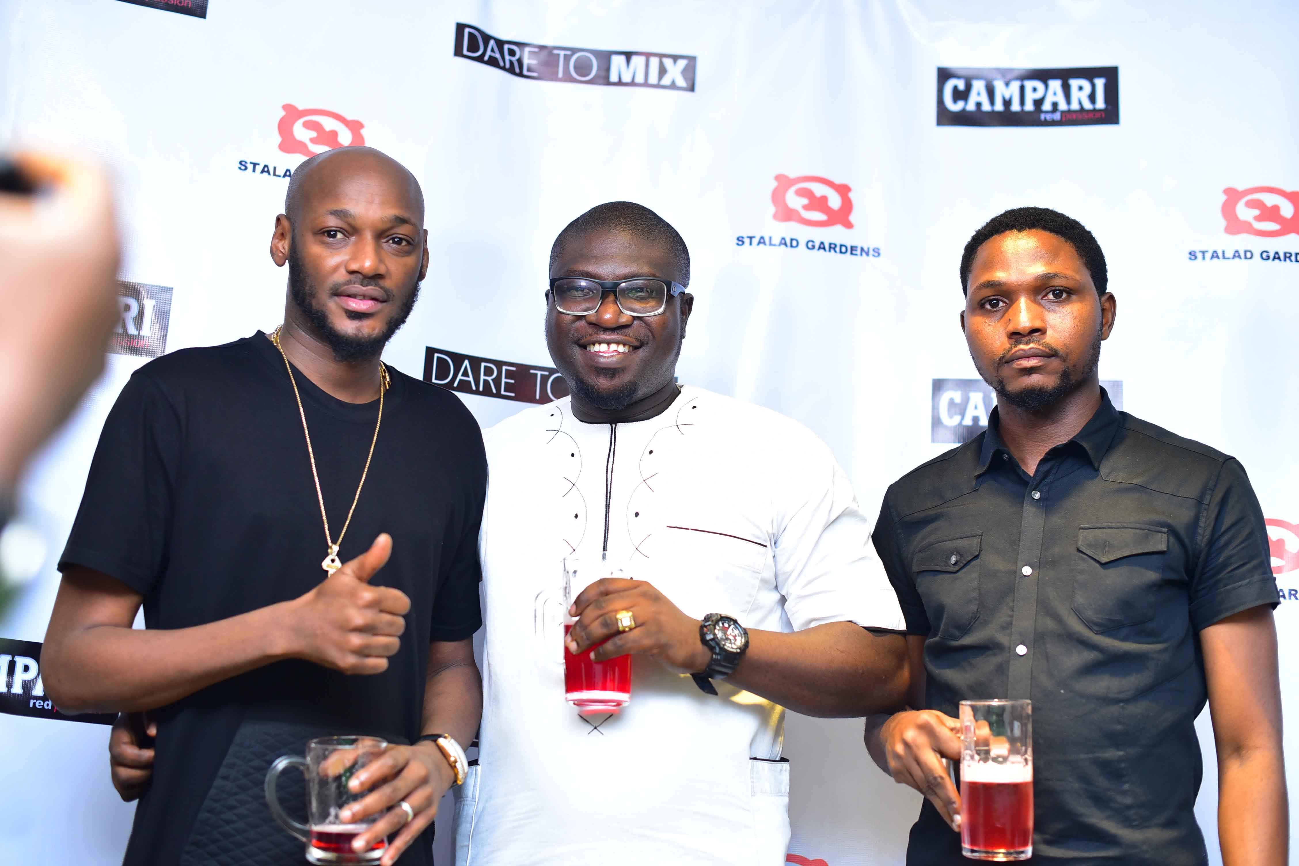 2Baba, MD Abels lounge, Olajide Ayodeji with Campari Brand Ambassador, Rilwan Shofunde