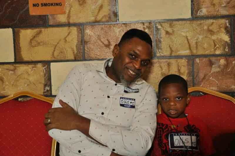 6 year old contestant Agboli Joshua and his Dad