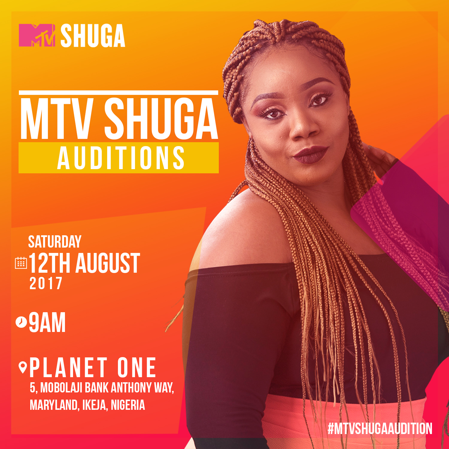 MTV SHUGA AUDITION announcement 3