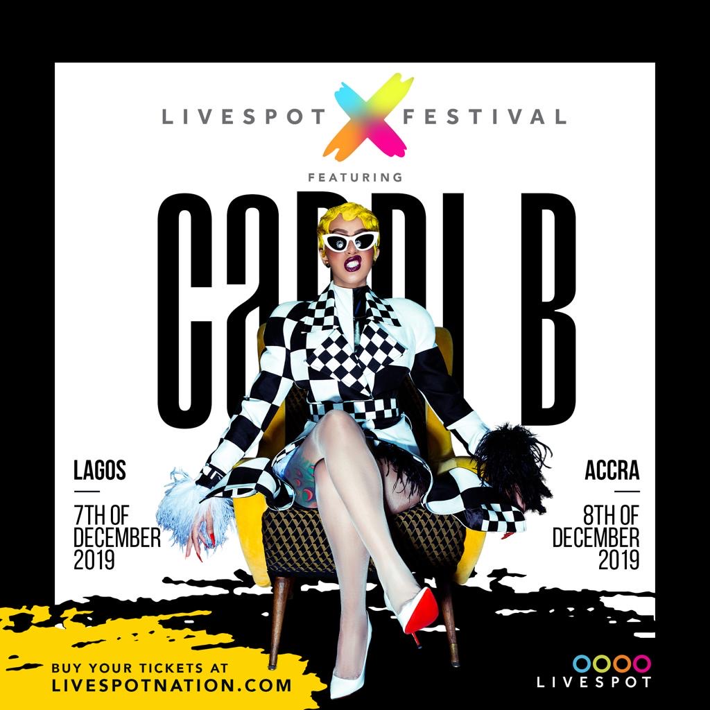 Cardi B To Make First Ever Appearance In Africa At Livespot X Festival! -  BHM