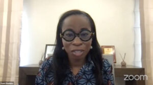 Tomi Otudeko speaking during the Business Sustainability series.