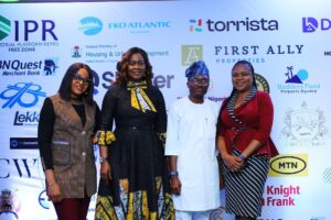 L-R Marketing & Strategy: Sponsorship & Promotions Manager, MTN Nigeria, Njide Ken-Odogwu; General Manager, Broadband Sales and Customer Management, MTN Nigeria, Grace Henshaw; Senior Manager, Sales-Fixed Broadband, MTN Nigeria, Musibau Olanrewaju, and Senior Manager, Customer Management, FibreX, MTN Nigeria, Gloria Egbele, during the 75th FIABCI World Real Estate Congress held from June 9-13, 2025, at Eko Convention Centre, Lagos, Nigeria.